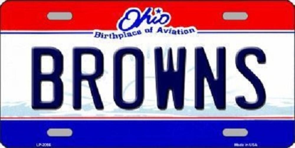 NFL Browns Metal License Plate Auto Truck Sign New Cleveland Football Wall